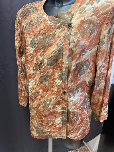 Blusa vintage in seta e acetato (2xl donna) thumbnail