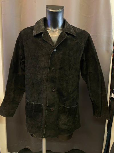 Cappotto nero in vera pelle vintage (L uomo) thumbnail