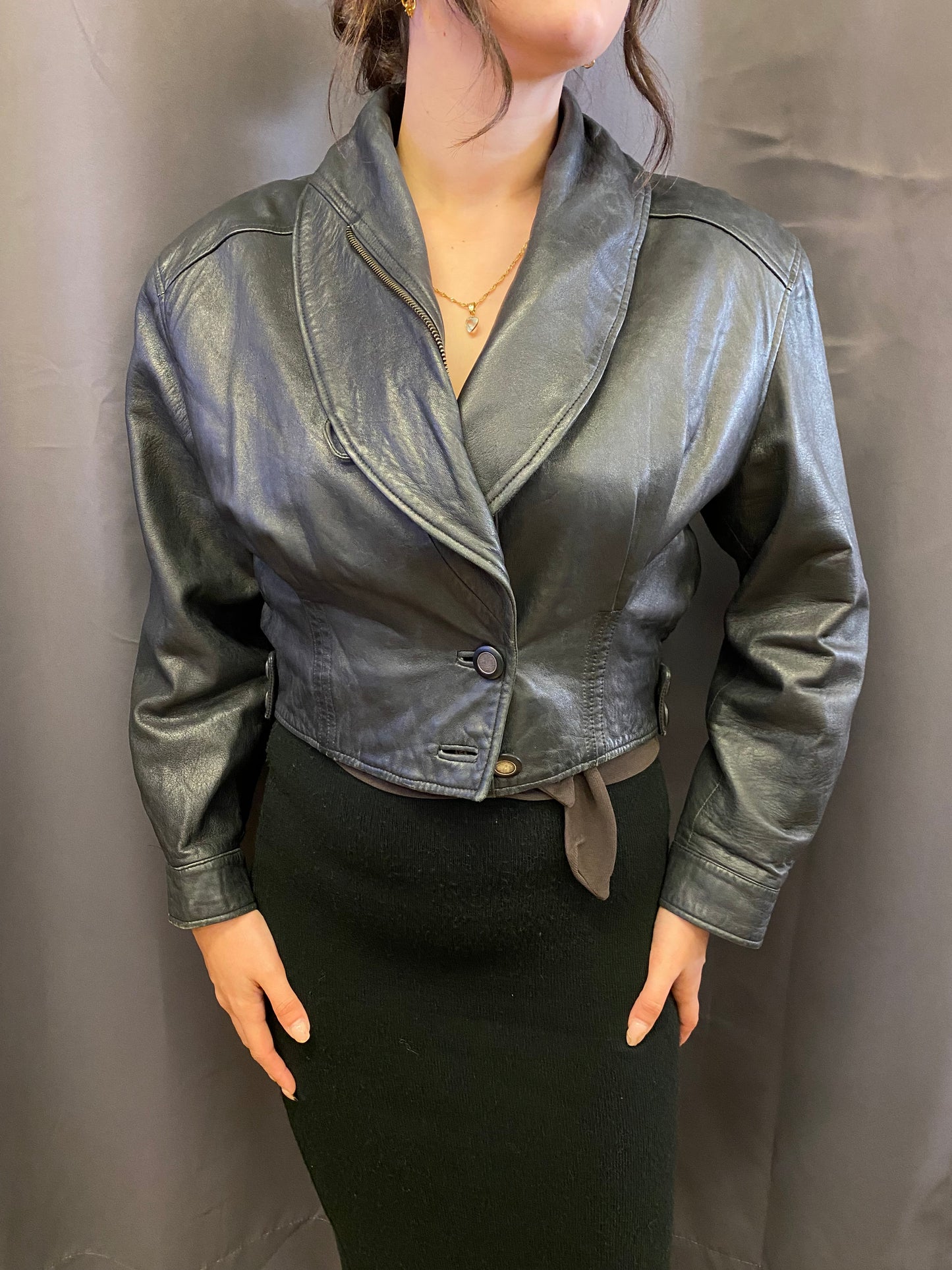 Giacca in pelle vintage (M)