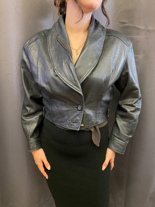 Giacca in pelle vintage (M)