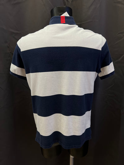 Polo Ralph Lauren Big Pony a righe bianche e blu classic fit (L uomo) thumbnail