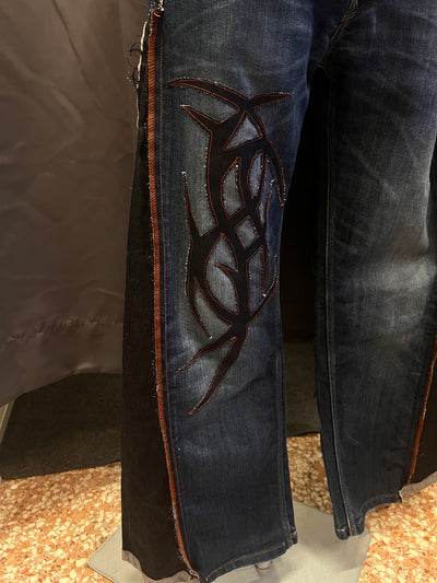 Jeans Lee flare custom R3BORN | M/32 uomo thumbnail