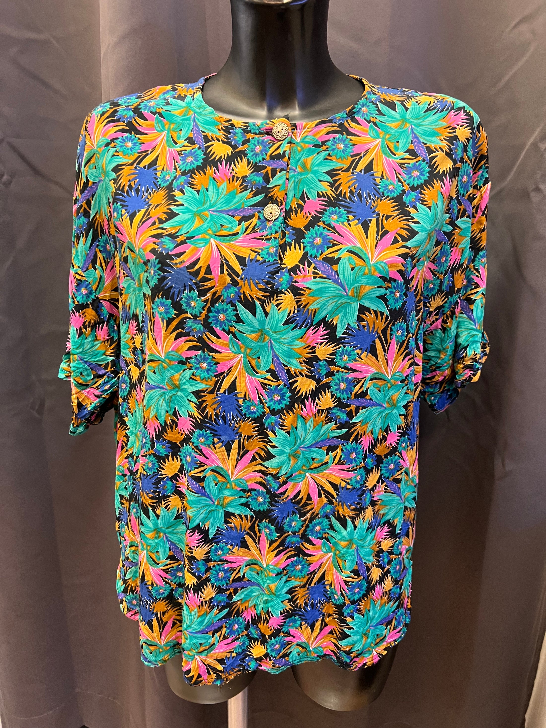 Blusa vintage in viscosa (XL donna)