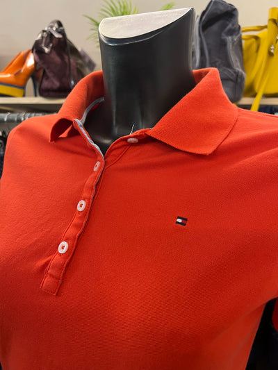Polo Donna Tommy Hilfiger Arancione – Taglia S – Classic Fit thumbnail