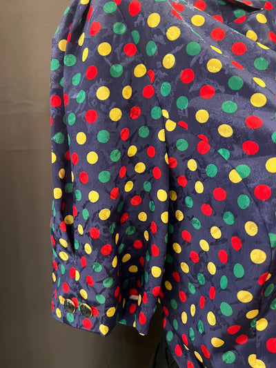 Camicia sartoriale a pois vintage 80’s (46 donna) thumbnail