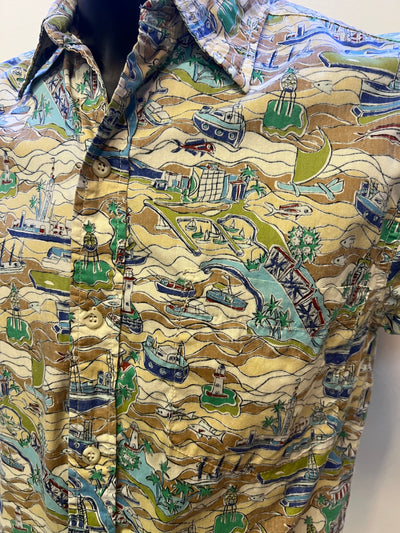 Camicia vintage hawaiana Go Barefoot (m uomo) thumbnail