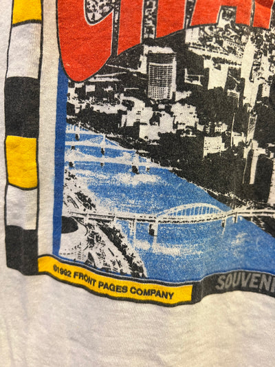 T-shirt vintage Front Pages 90’s NHL Pittsburgh Penguins Stanley Cup 1991-1992 (M) thumbnail