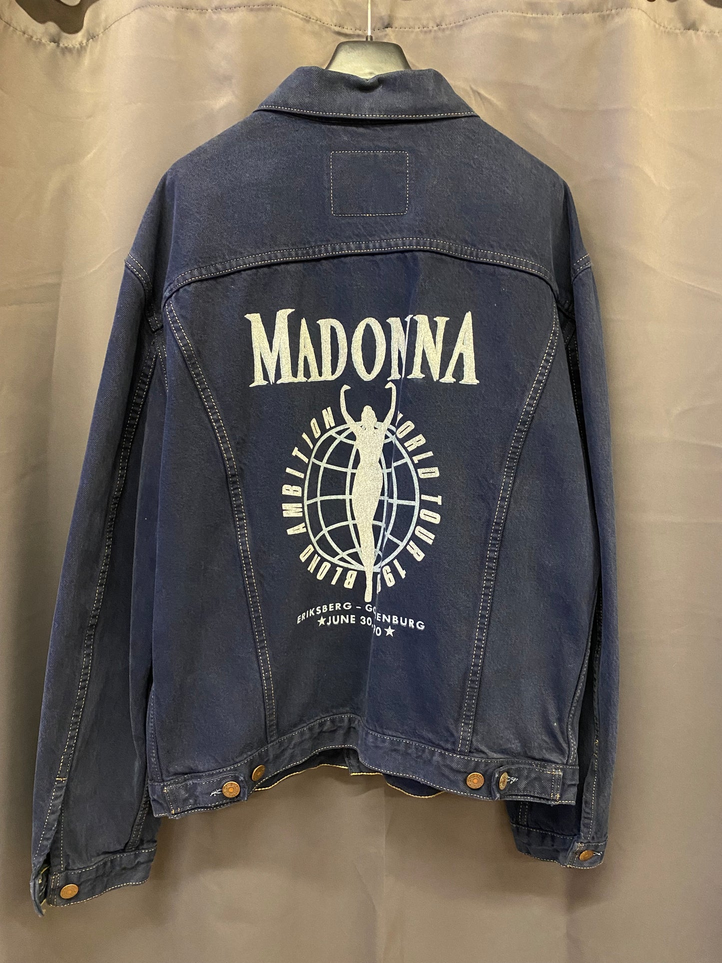 Giacca rara Vintage Levi’s security del Madonna Blond Ambition World Tour del 1990 (L)