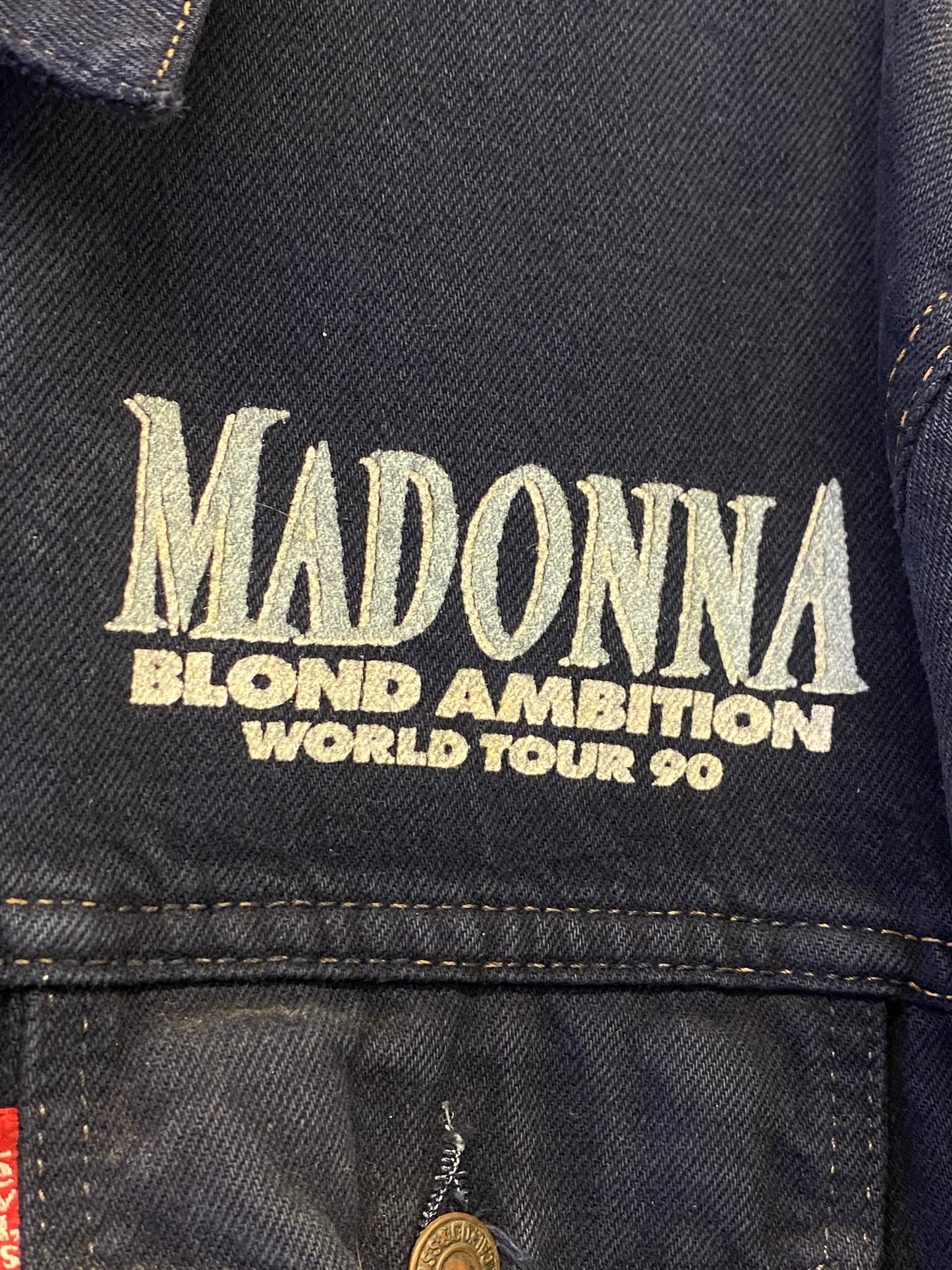 Giacca rara Vintage Levi’s security del Madonna Blond Ambition World Tour del 1990 (L)