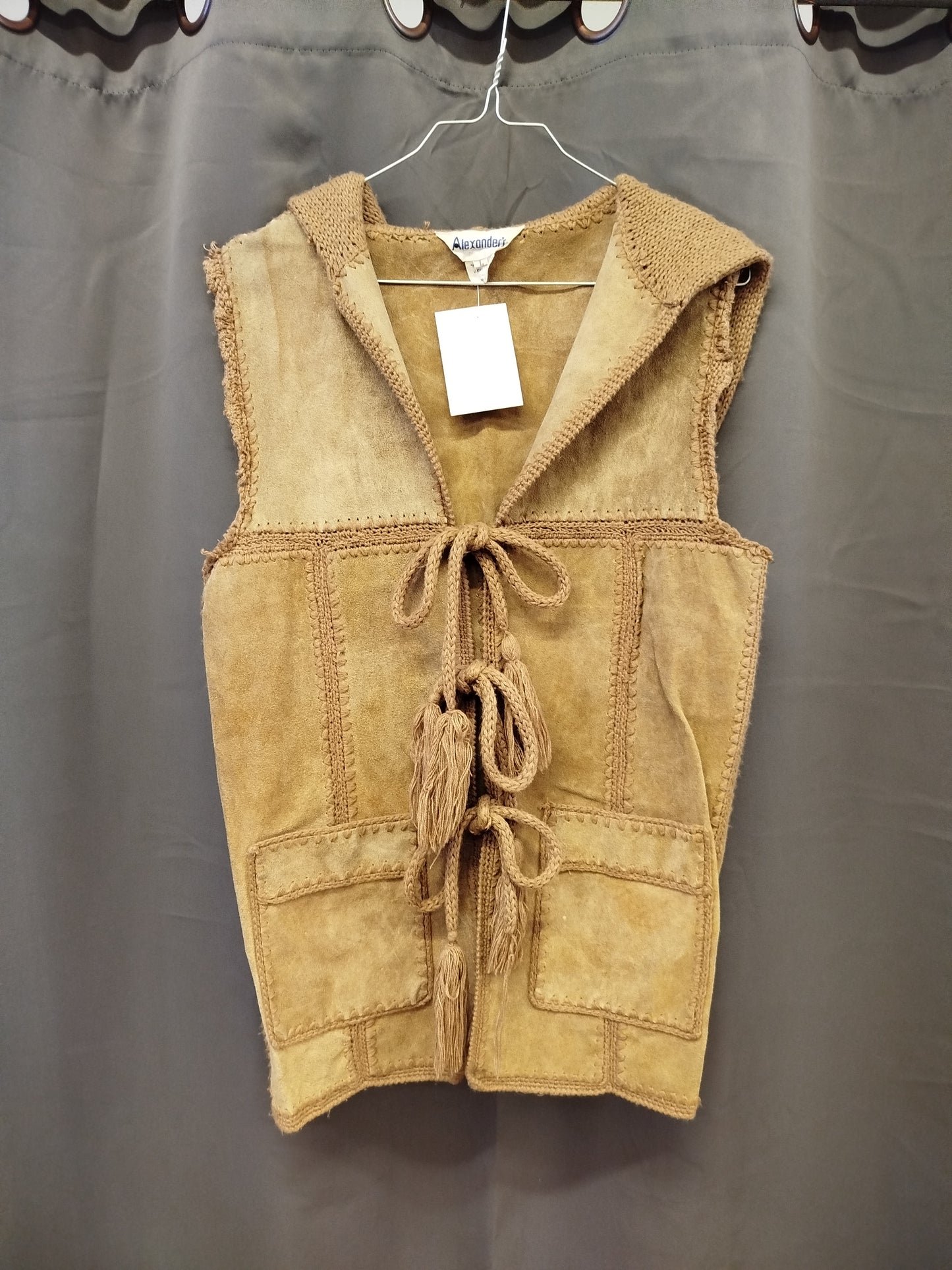 Gilet vintage in pelle (L)