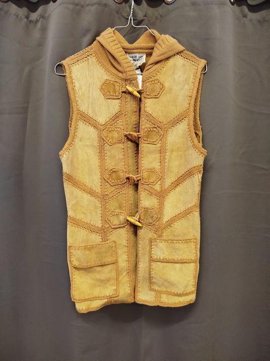 Gilet vintage in pelle (M)