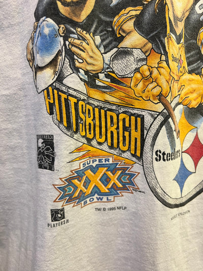T-shirt vintage 90’ NFL Pittsburgh Steelers Super Bowl XXX (L) thumbnail