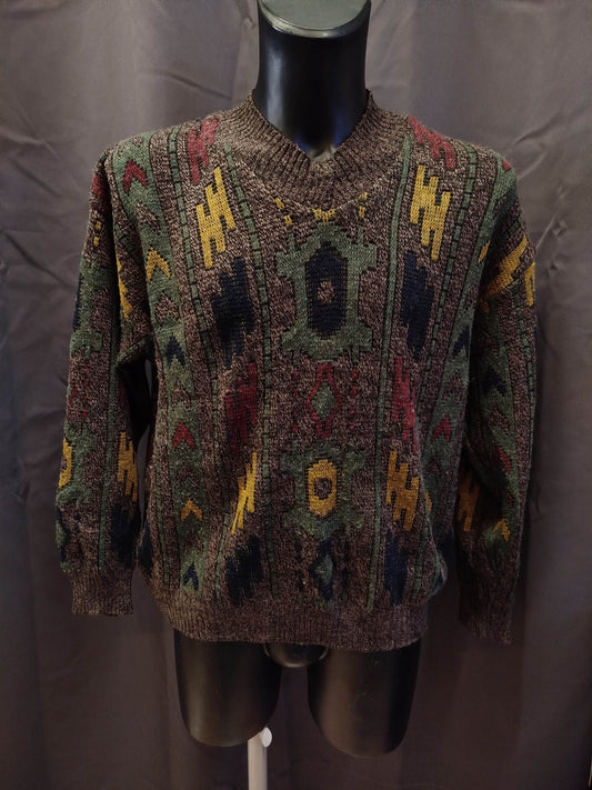 Maglione girocollo vintage 50% lana ( XL uomo)