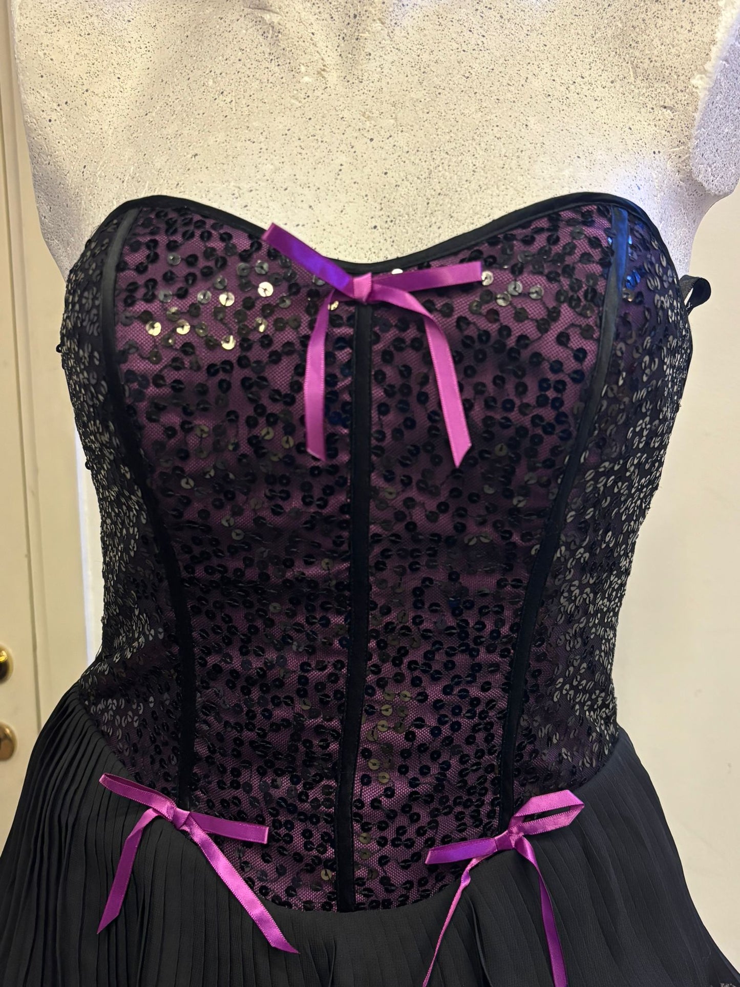 Mini Dress Betsey Johnson goth y2k corset (xs) donna