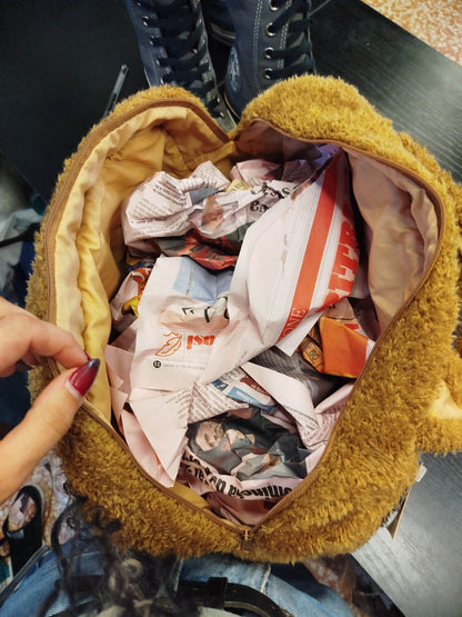 Borsa peluche Camomilla nuova con cartellino