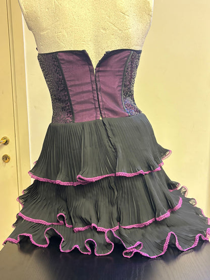 Mini Dress Betsey Johnson goth y2k corset (xs) donna