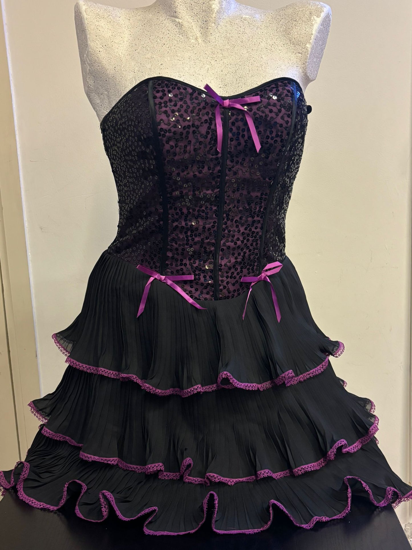 Mini Dress Betsey Johnson goth y2k corset (xs) donna
