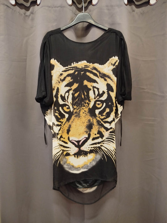 Blusa in seta traffic people (xs)