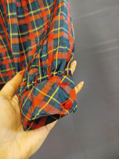 Camicia vintage stile babette in seta (s)