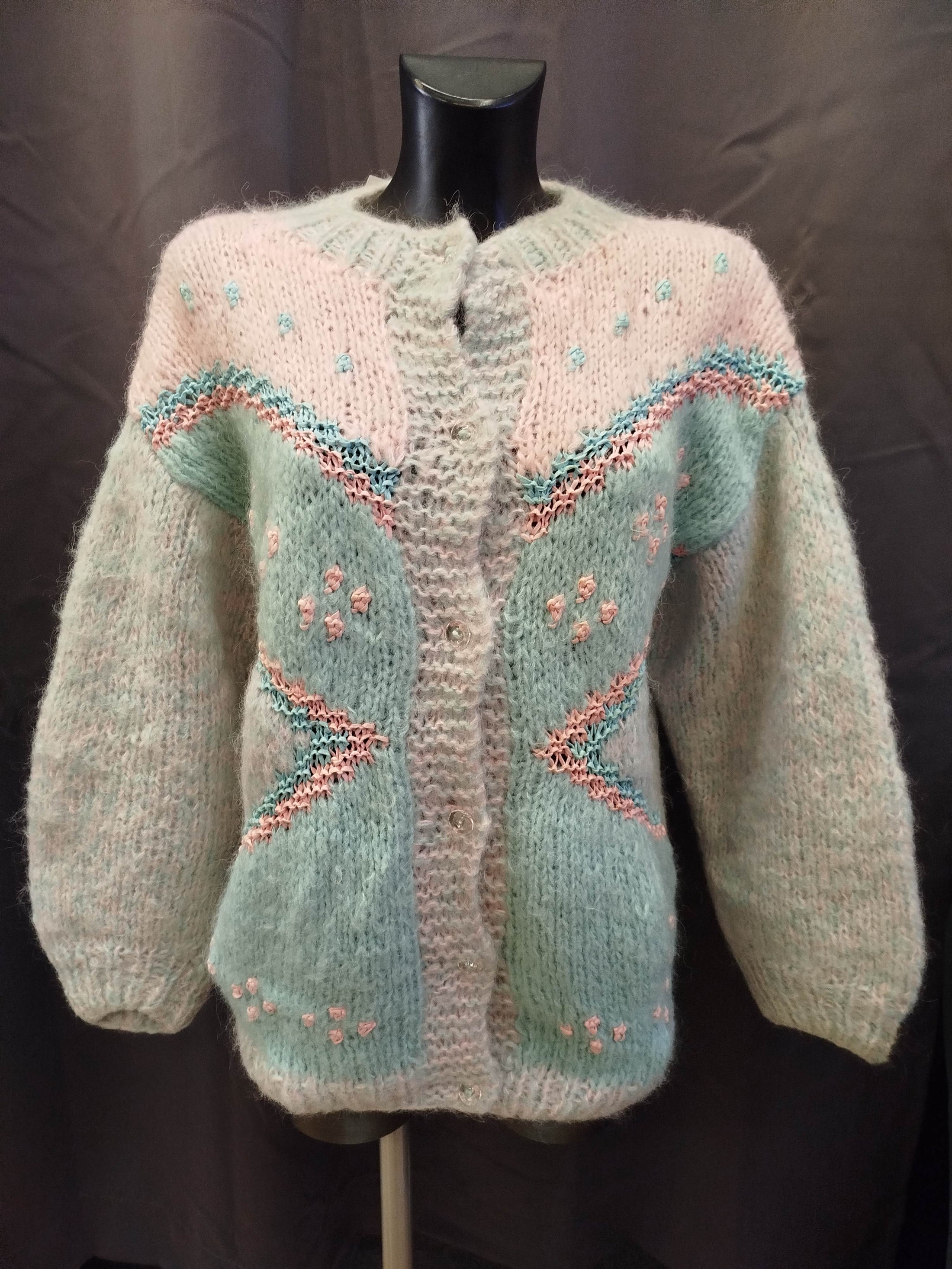 Cardigan crochet pastello artigianale ( L donna )