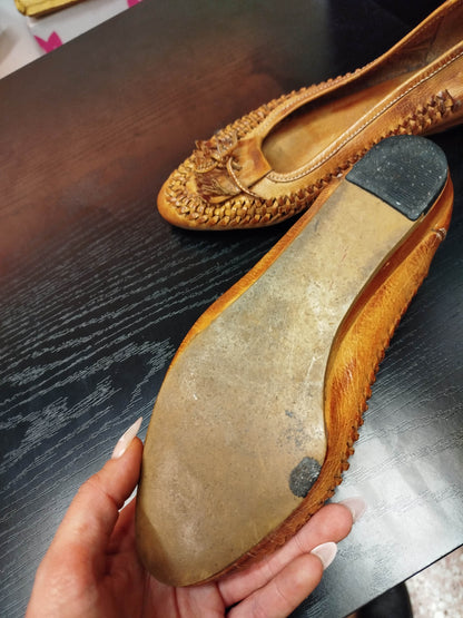 Ballerine in vera pelle vintage (36)