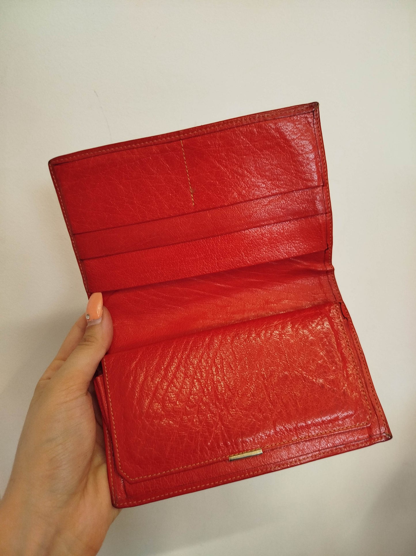 Portafoglio vintage rosso