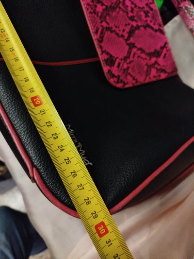 Borsa Mimi Muà nera e fuxia con borsellino pitonato thumbnail