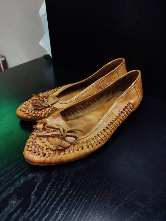 Ballerine in vera pelle vintage (36)