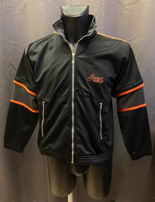 Felpa smanicabile con zip vintage Asics (m uomo)