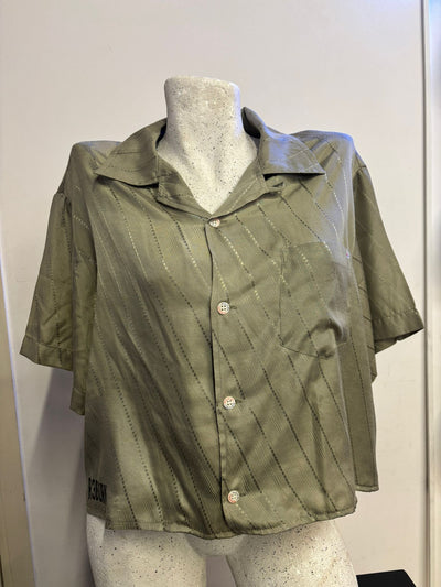 Camicia crop 55DSL vintage custom donna (L) | R3BORN thumbnail