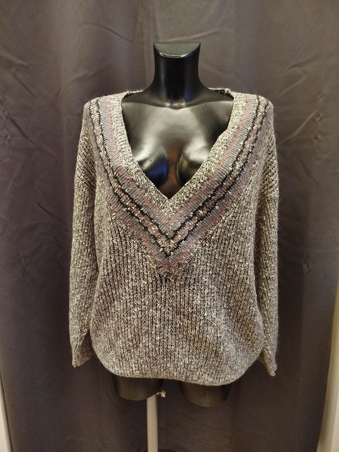 Pullover con scollo a V vintage Mister Cobra (L/XL donna)