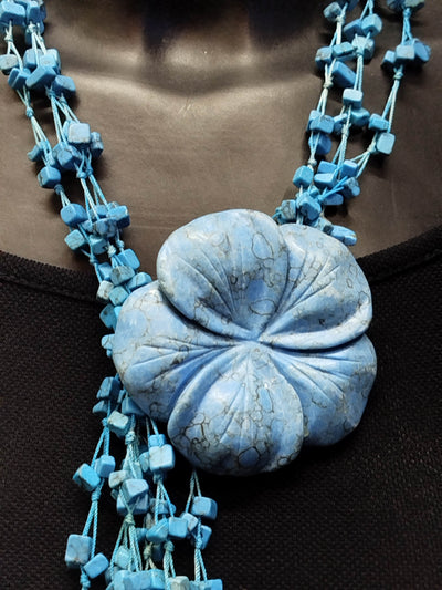 Collana vintage con pietre dure turchesi thumbnail