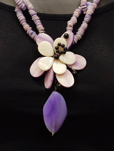 Collana con pietre dure lilla thumbnail