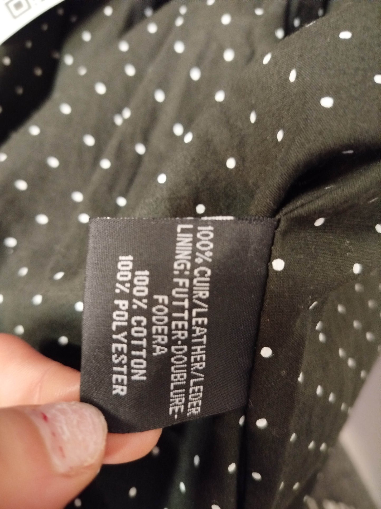 Giacca in pelle nera (xs donna)