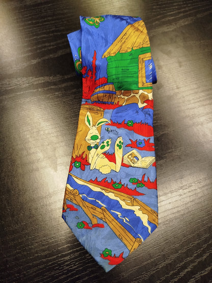 Cravatta vintage pura seta