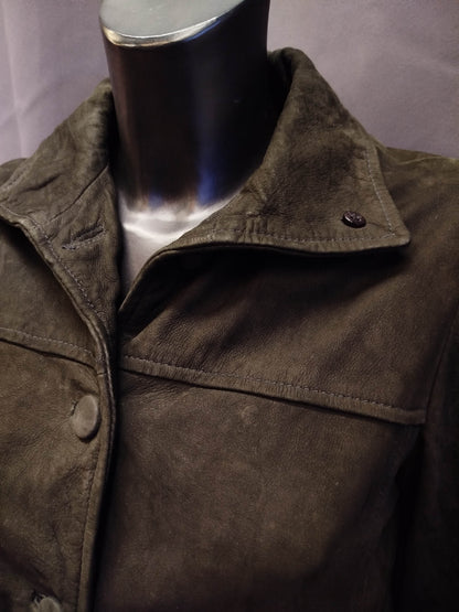 Giacca in pelle nera (xs donna)