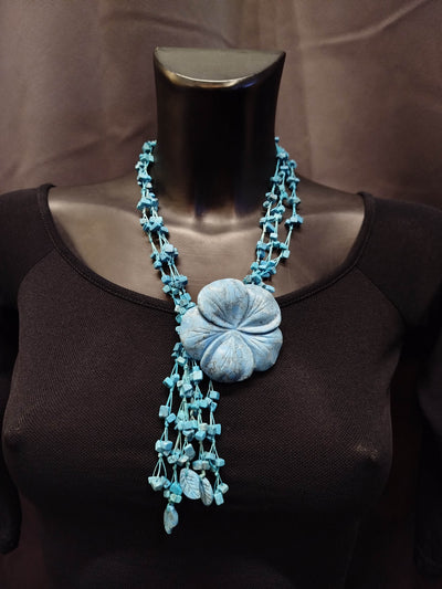 Collana vintage con pietre dure turchesi thumbnail