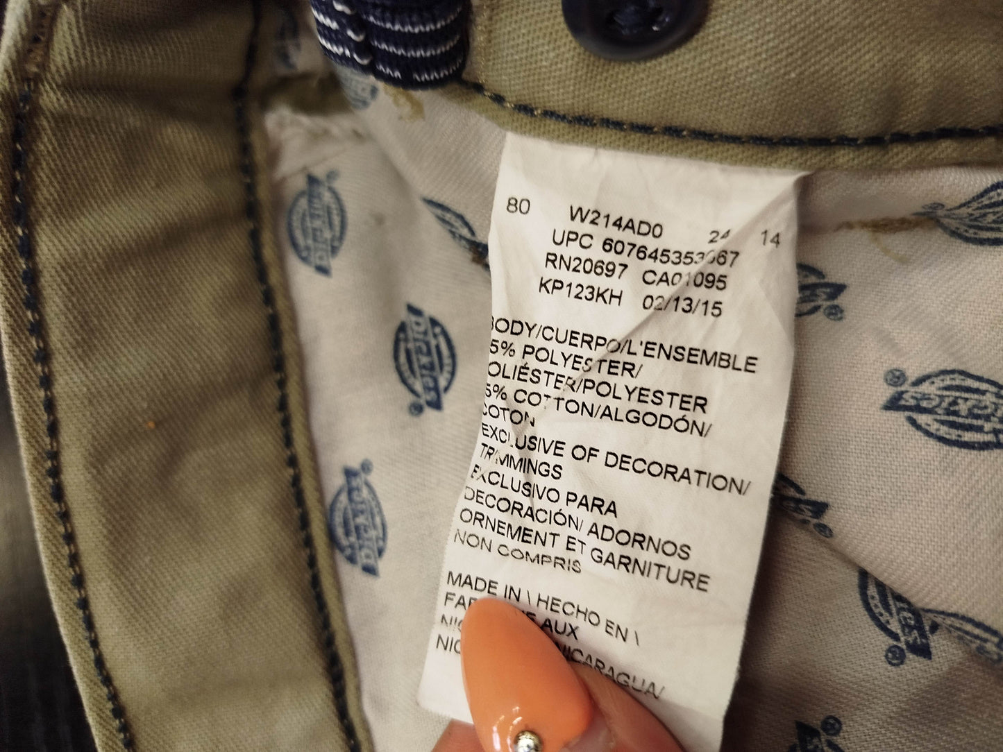 Shorts Chino Dickies – Verde Militare, Taglia M, Cotone, Perfetti