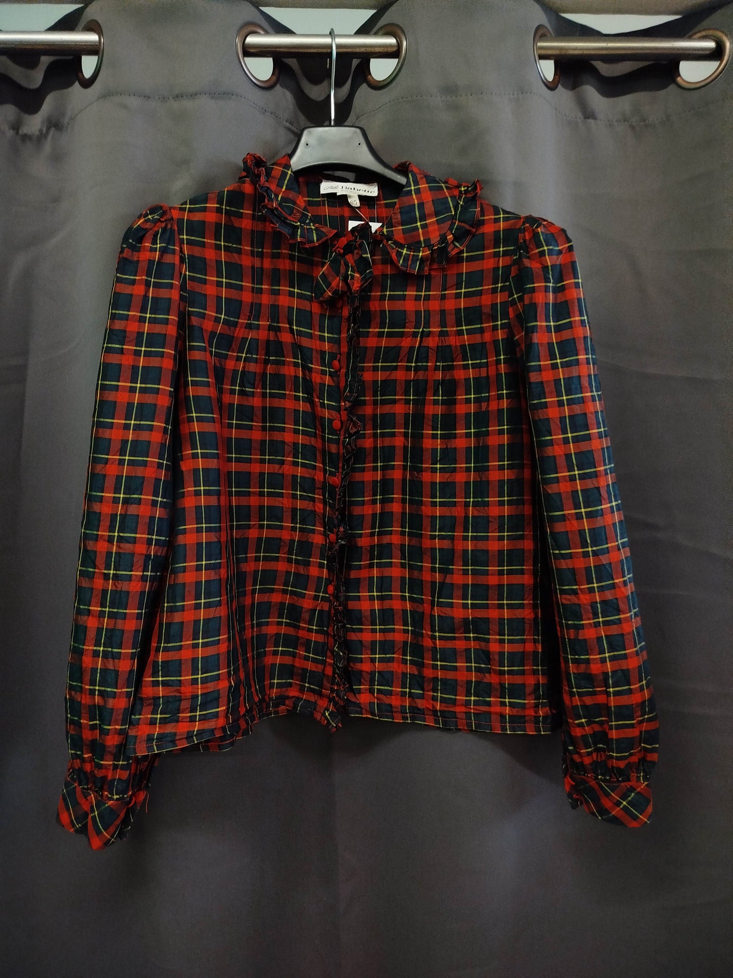 Camicia vintage stile babette in seta (s)