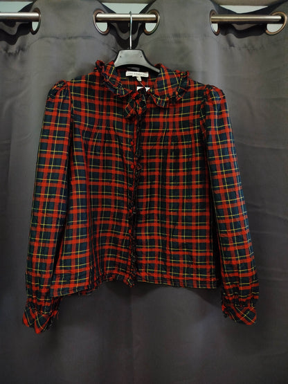 Camicia vintage stile babette in seta (s)