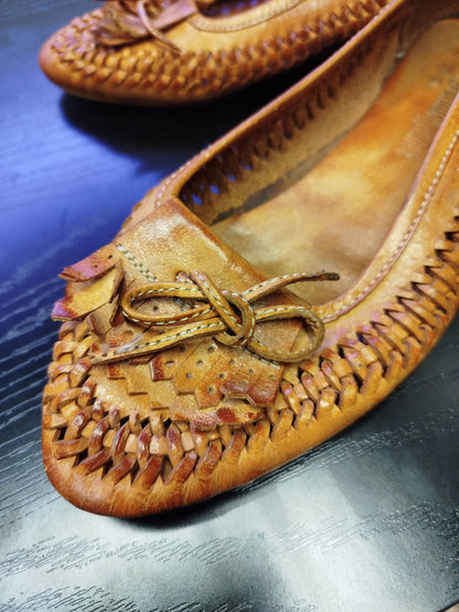 Ballerine in vera pelle vintage (36)