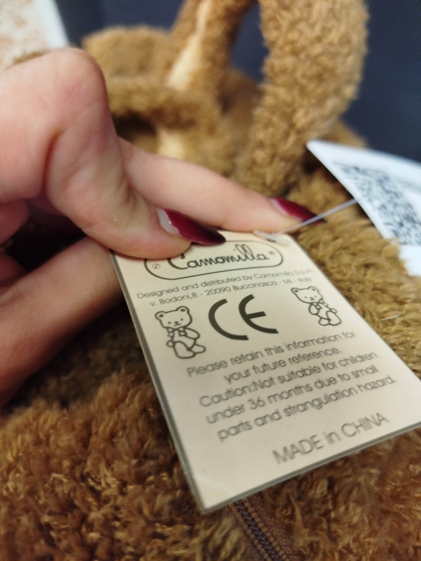 Borsa peluche Camomilla nuova con cartellino