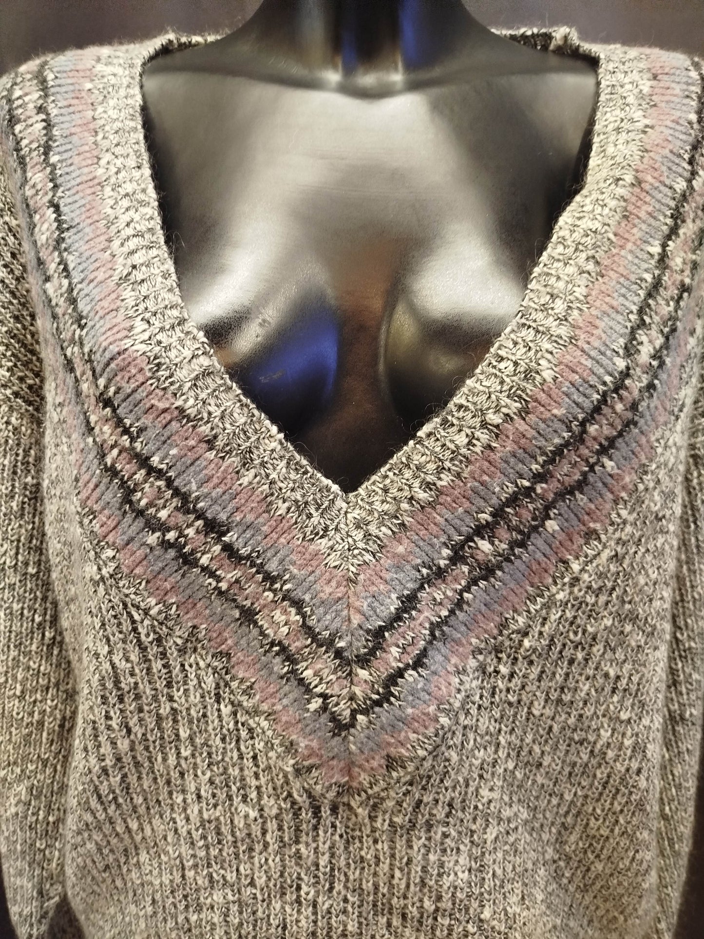 Pullover con scollo a V vintage Mister Cobra (L/XL donna)