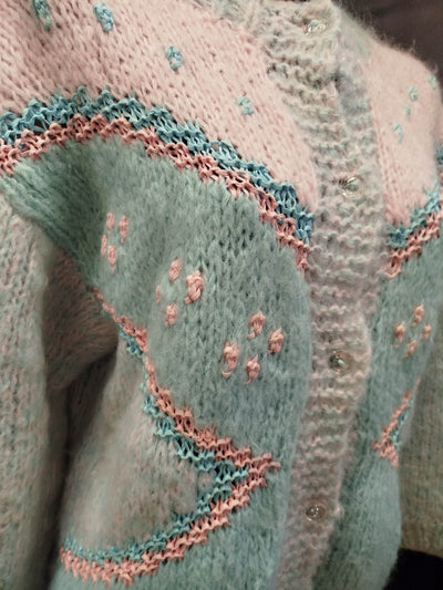 Cardigan crochet pastello artigianale ( L donna ) thumbnail