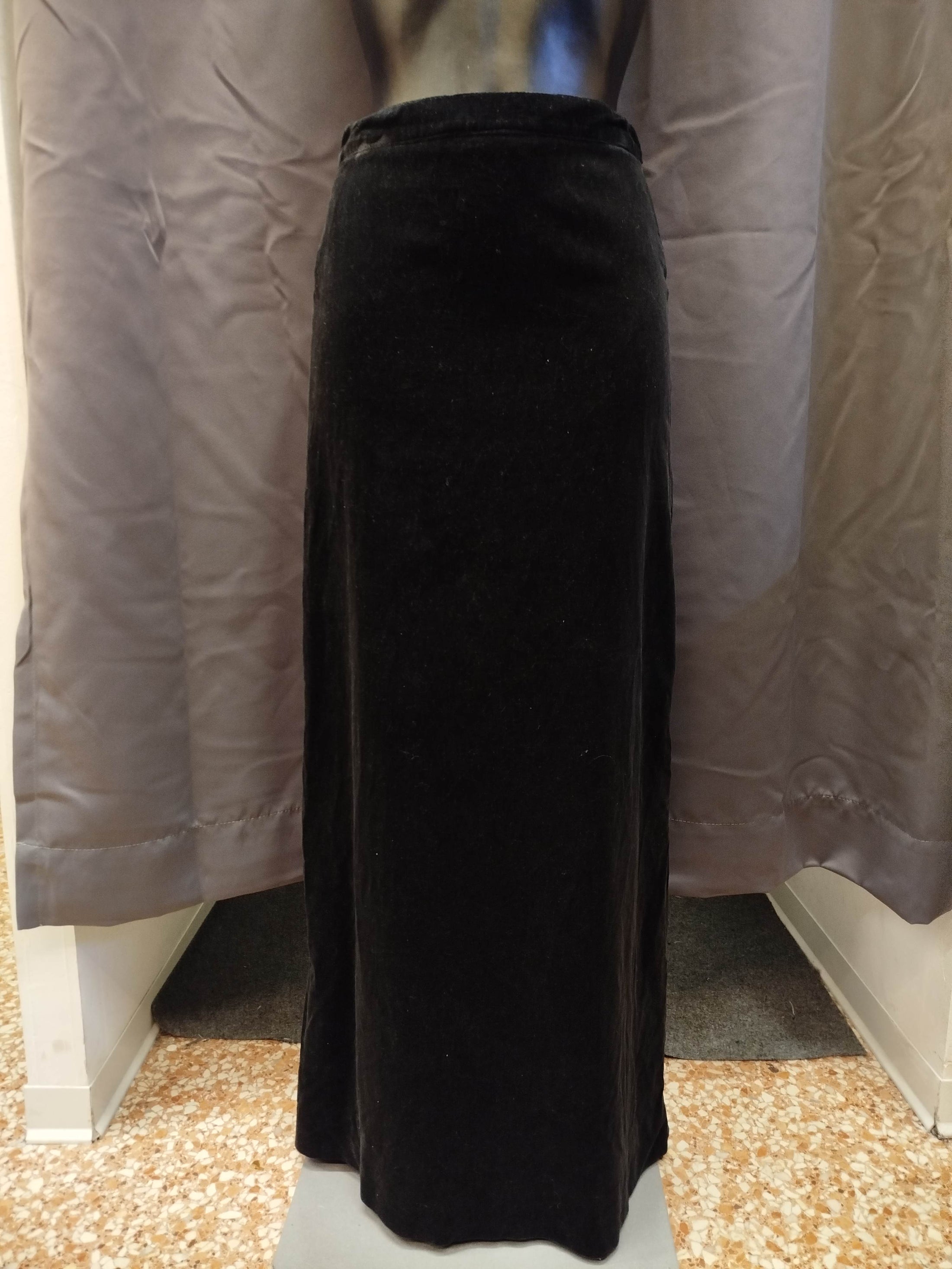 Gonna lunga sartoriale in ciniglia ( s donna)