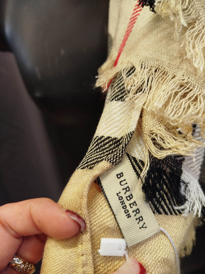 Foulard Burberry London in cachemire e seta thumbnail