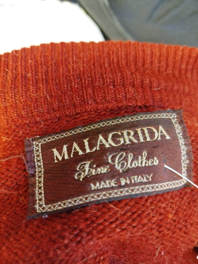 Cardigan Malagrida vintage con dettagli in pelle (L uomo) thumbnail