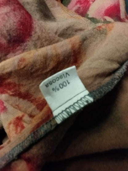 Blusa floreale vintage (XL donna)