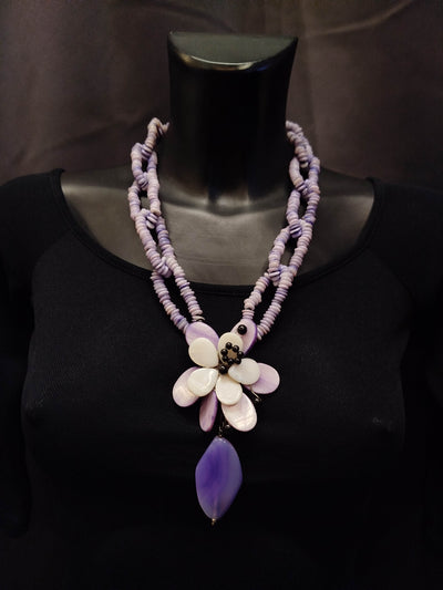 Collana con pietre dure lilla thumbnail